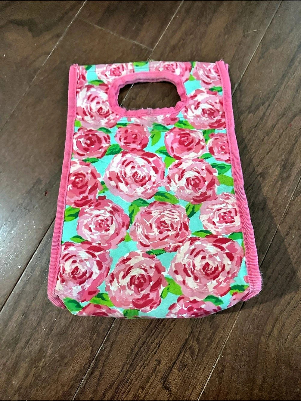 Lilly Pulitzer Insulated Lunch Bag Floral Tote in Pink & Green